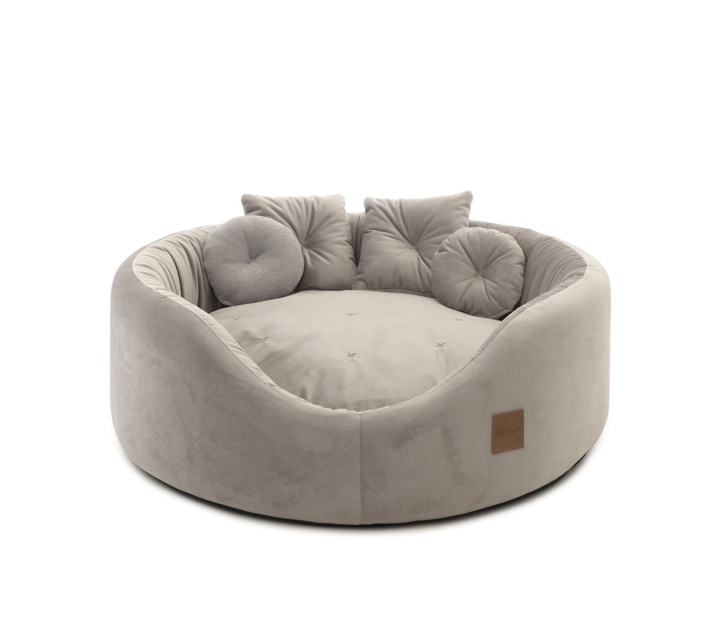 Bau Barù Round Doghouse Sara Velvet Grey