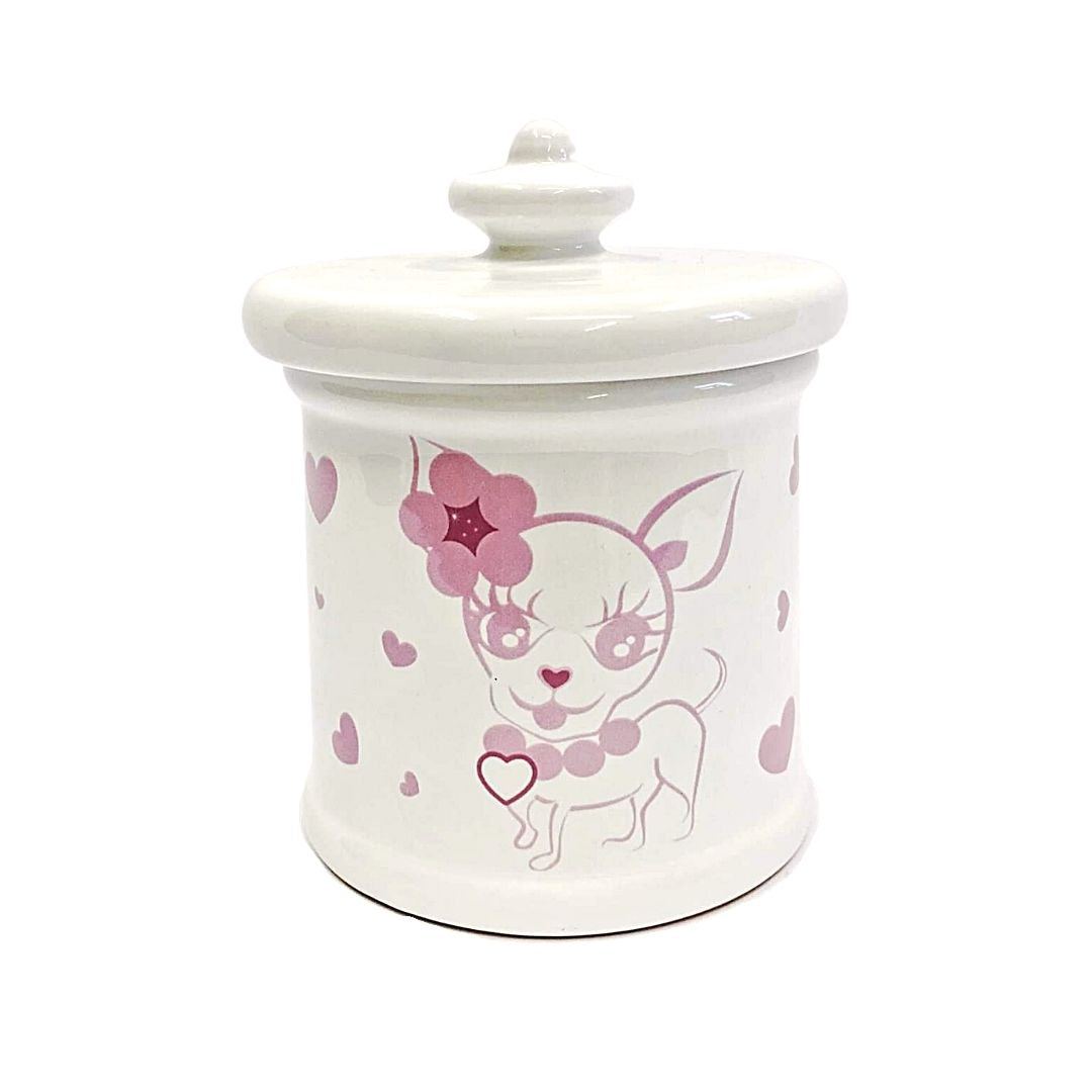 barattolo-ceramica-portacrocchette-chihuahua-rosa