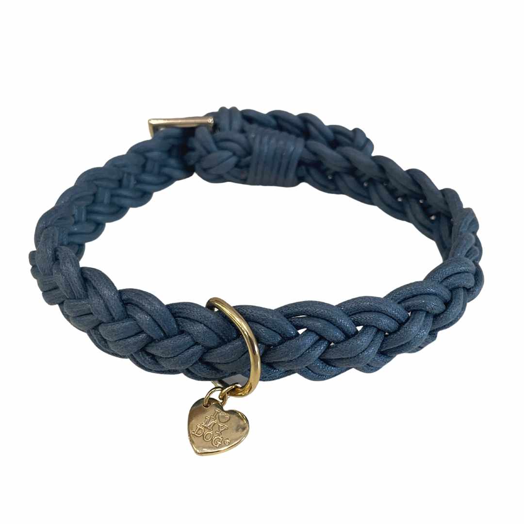 collare-corda-intrecciato-per-cani-ilovemydog-blu-navy