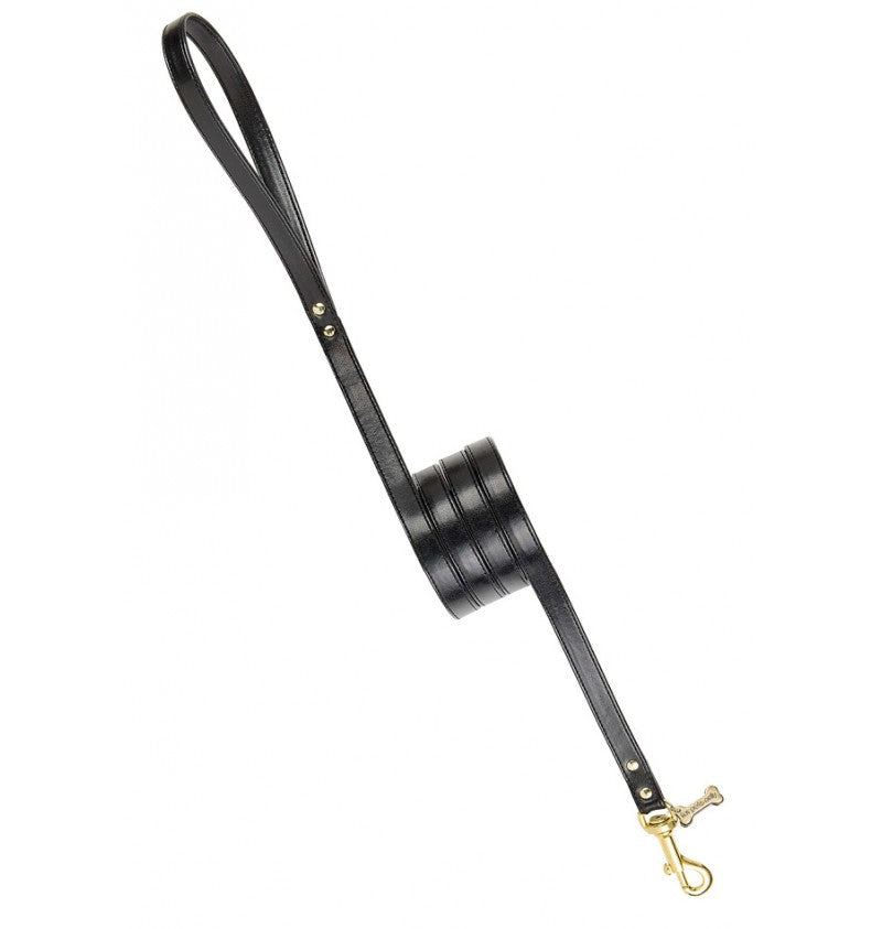 guinzaglio-forpetsonly-plain-lead-black-gold