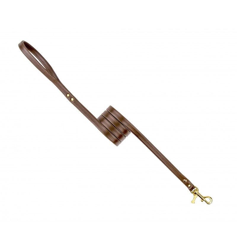 guinzaglio-forpetsonly-plain-lead-chocolate-gold