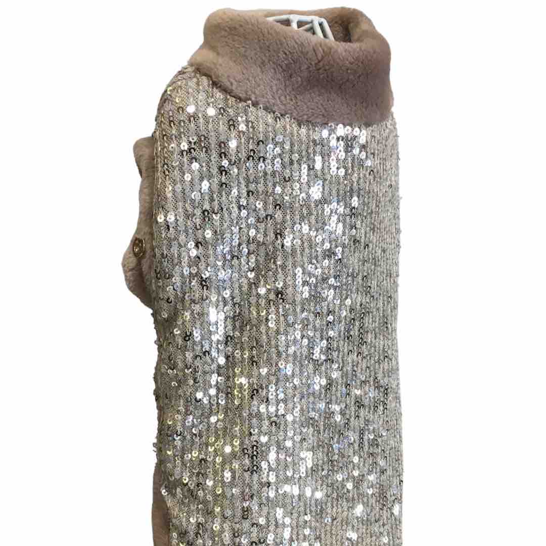 Pull à Col Roulé en Tissu Paillettes - 4 Couleurs