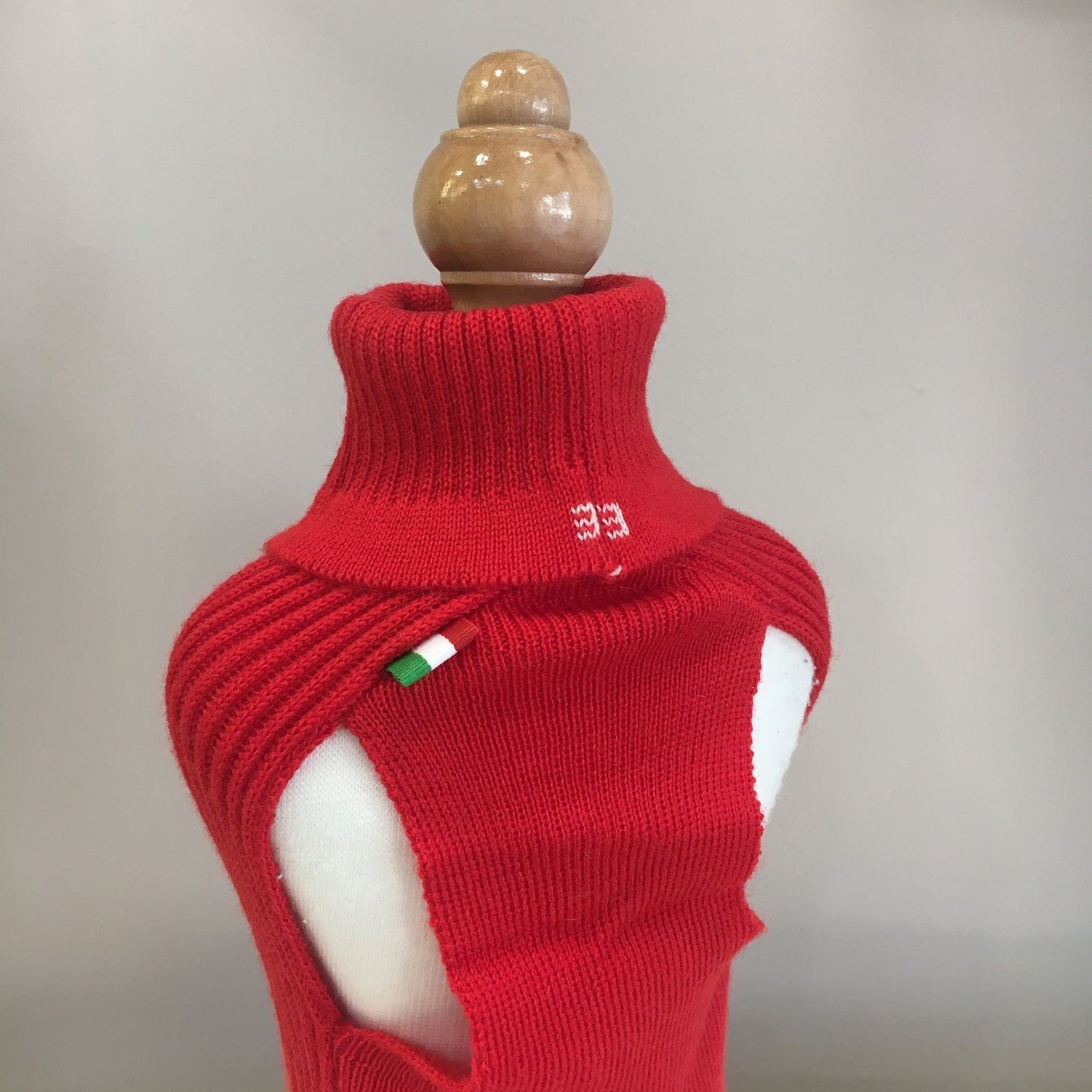 Maglione Dolcevita in Lana Rosso