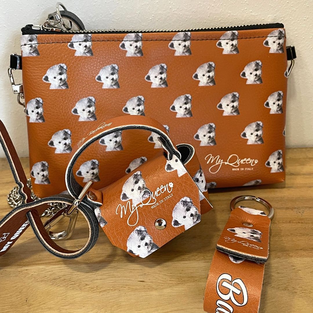myqueenpet-completo-pochette-portachiavi-portasachetti-marrone-barboncino