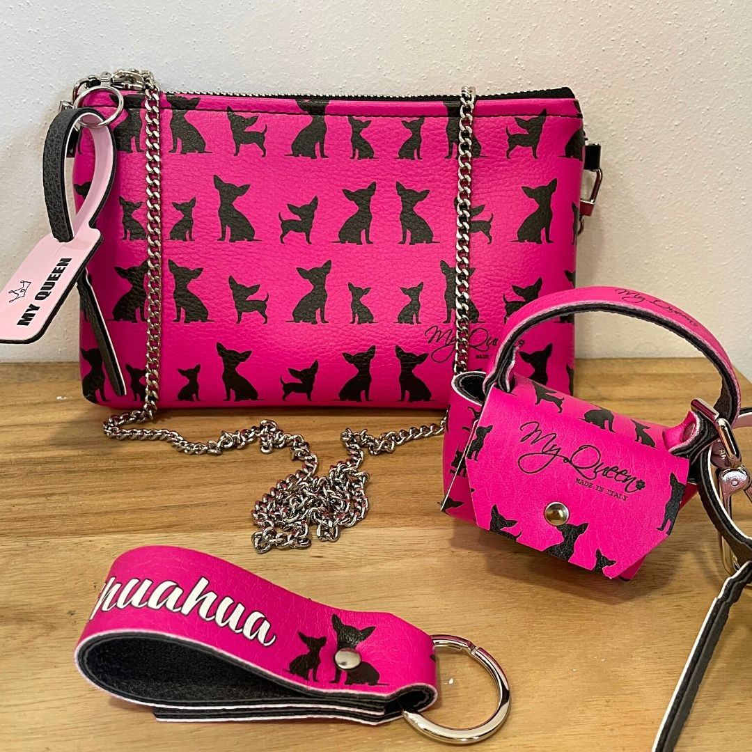 myqueenpet-completo-pochette-portachiavi-portasachetti-rosafucsia-chihuahua
