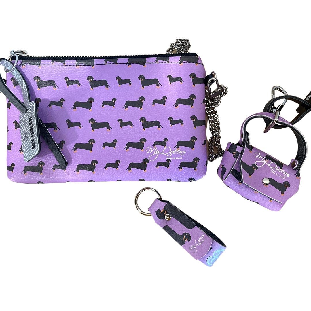 myqueenpet-completo-pochette-portachiavi-portasachetti-viola-bassotto