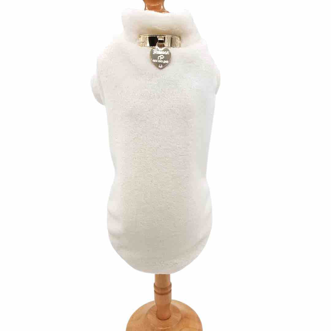 Maglione Dolcevita Gold Heart Avorio