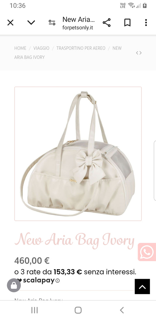 New aria bag Ivory regular