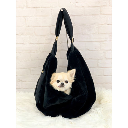 For Pets Only Borsa Soft Fur Bag Black