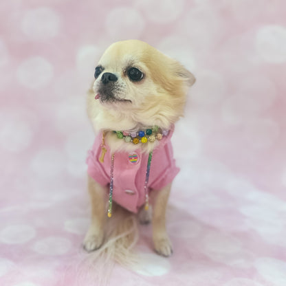 For Pets Only Rainbow Topomio Hoodie Pink