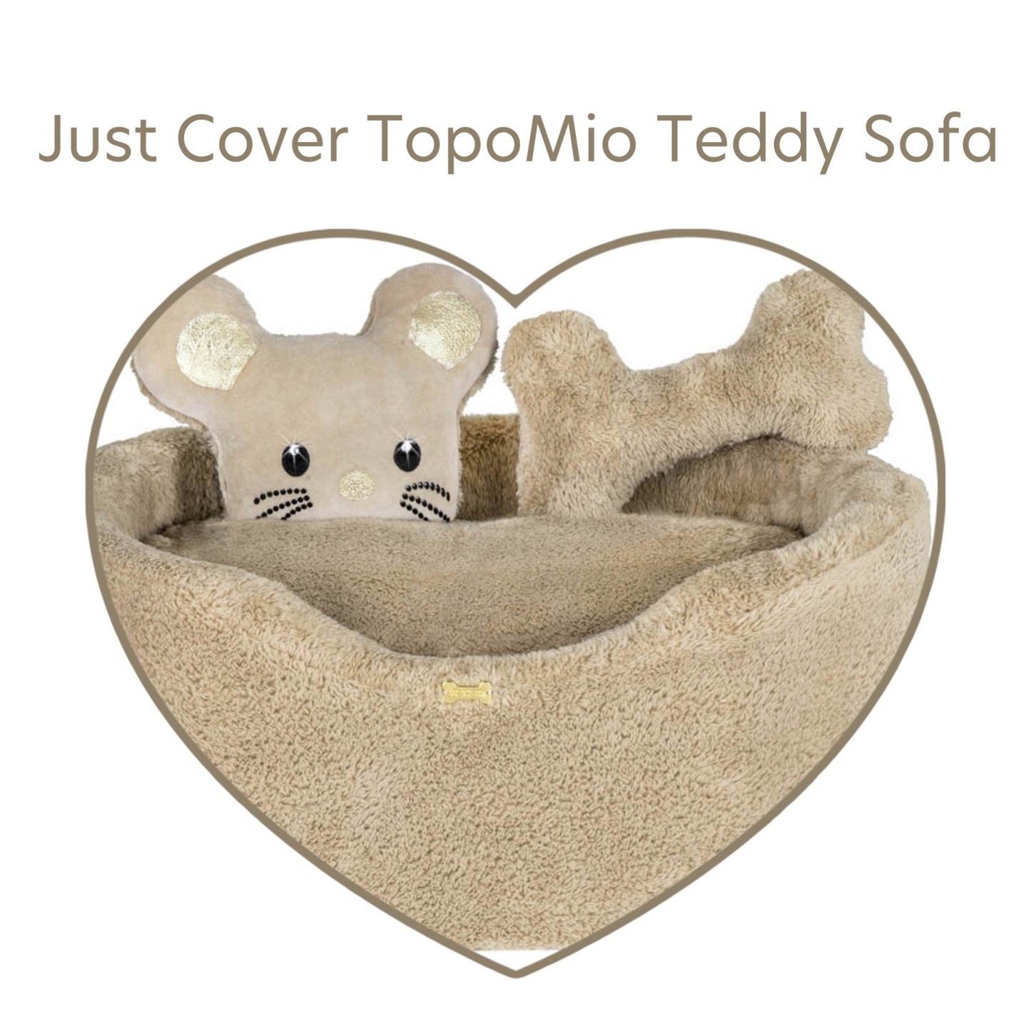 For Pets Only Cuccia Topomio Teddy Sofa Camel