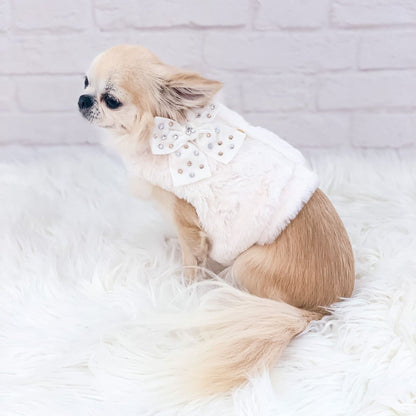 For Pets Only Sparkle Harness Jacket White