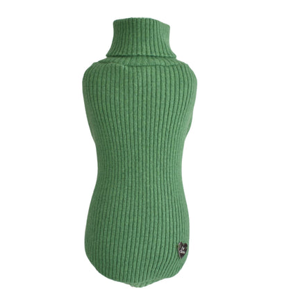 Pet Chérie Green Juniper Turtleneck Sweater with Bow