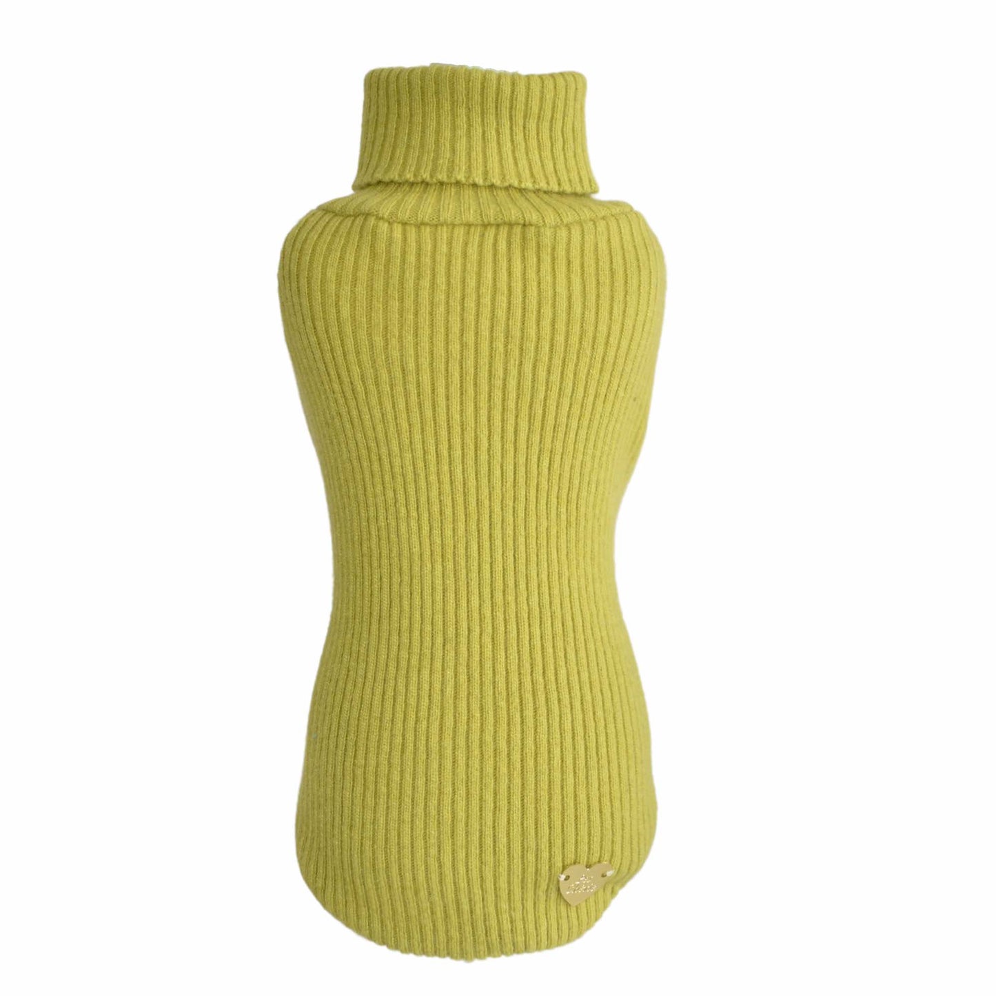 Pull Dolcevita Pet Chérie Lime con Fiocco