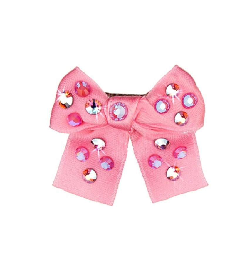 Sunshine bow hair clip strawberry pink