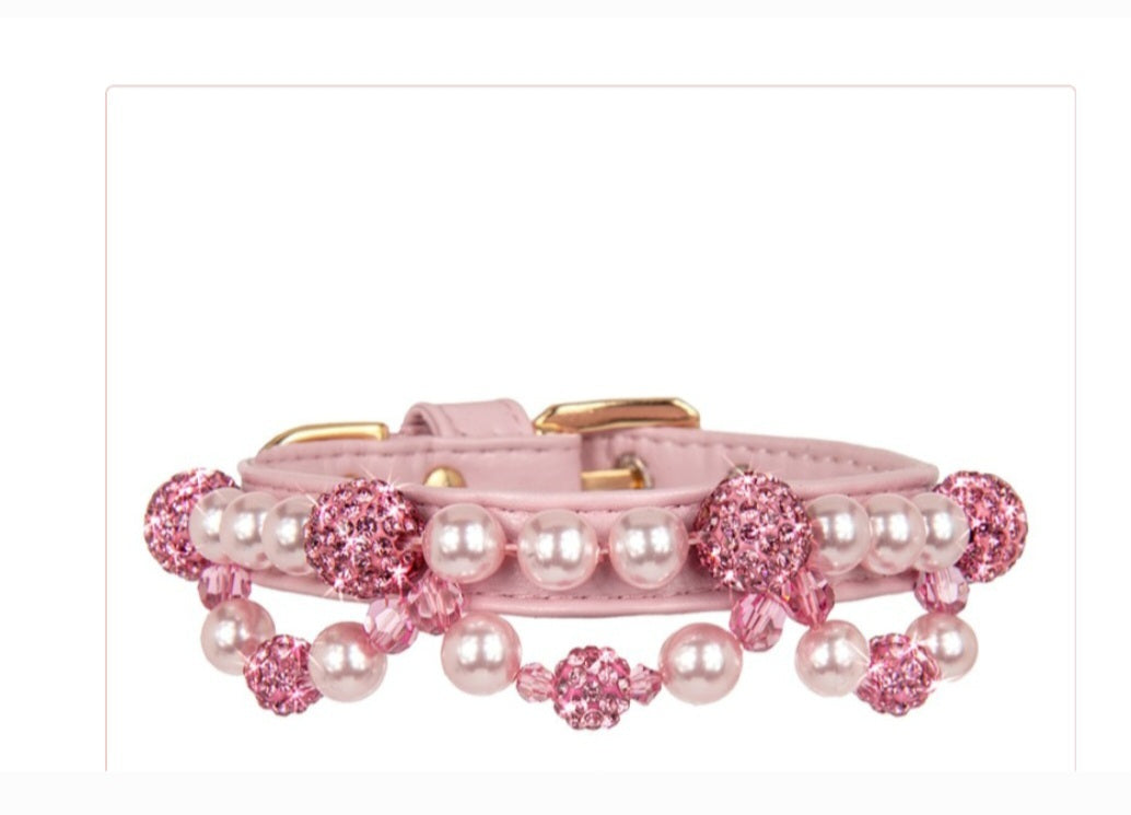 Pink Pearls lady collar