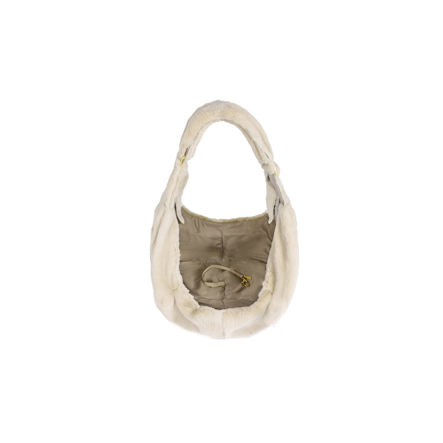 Fur soft bag beige