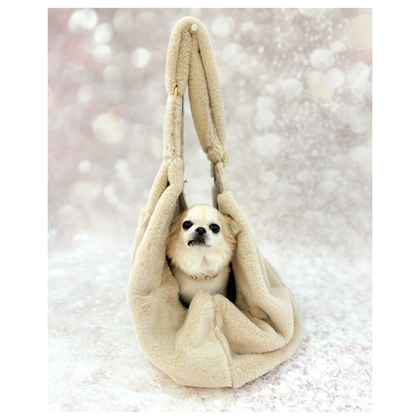 Fur soft bag beige