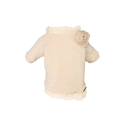 Chic Ivory Bud Pullover in Summer Chenille