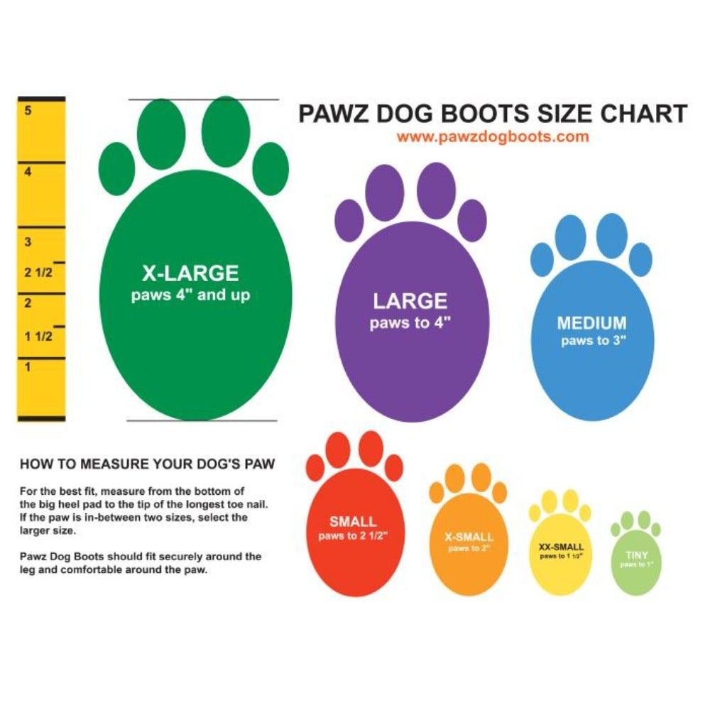 Pawz Natural Rubber Waterproof Dog Boots