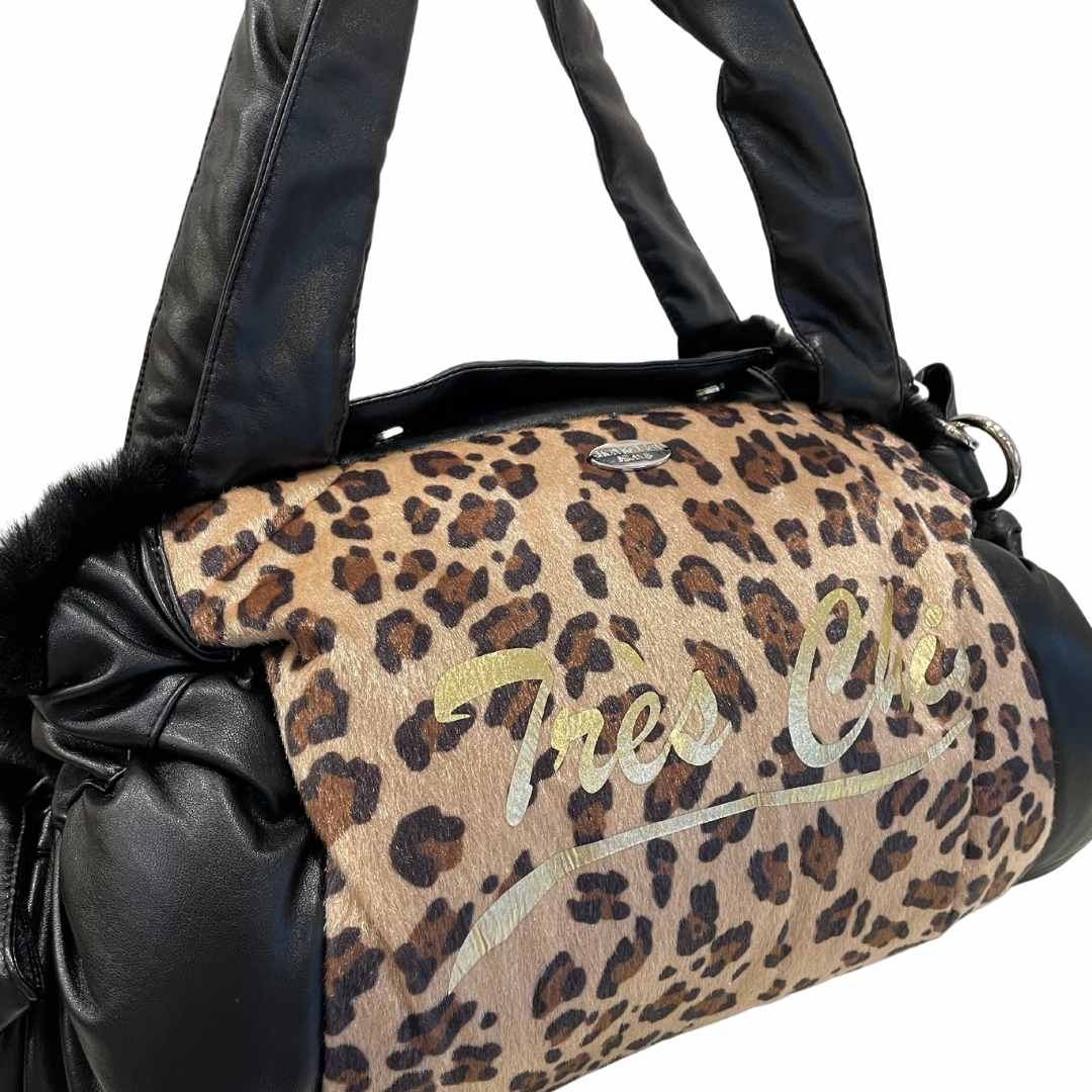 Bag Brigitte Eco-leather Black and Leopard