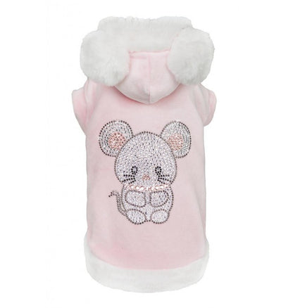 TopoMio Diamond Furry Pull Pink Sweatshirt