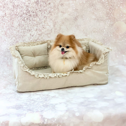 Natural Love Limo Sofa Linen Dog Bed