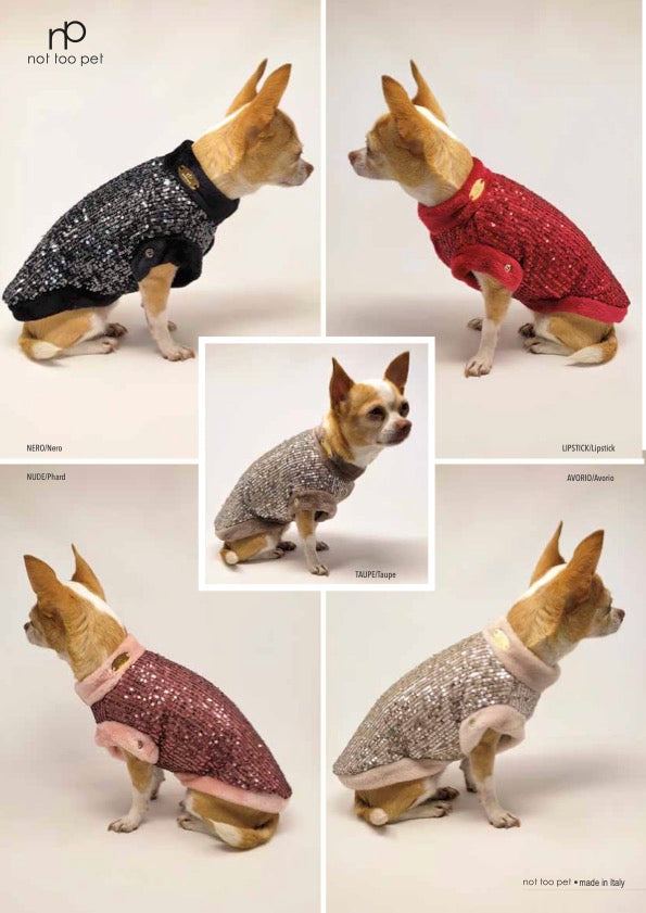 Paillettes Fabric Turtleneck Sweater - 4 Colors