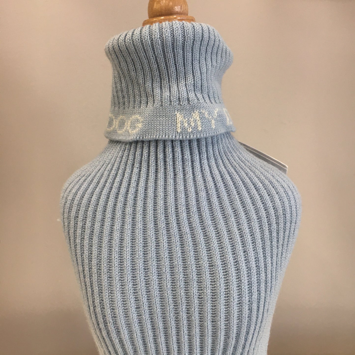 Light Blue Wool Tubular Sweater