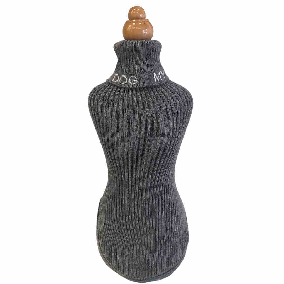 Dark Grey Wool Tubular Sweater