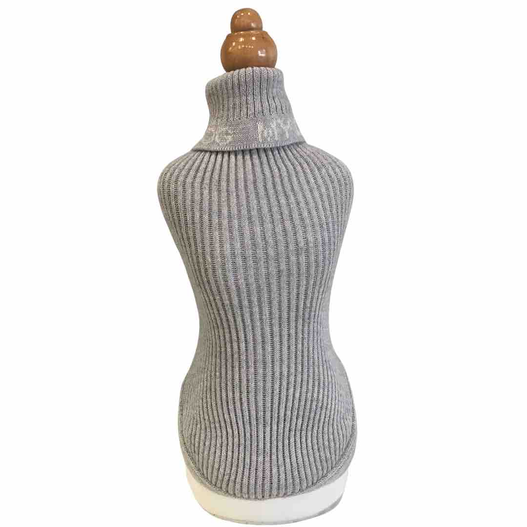 Light Grey Wool Tubular Sweater