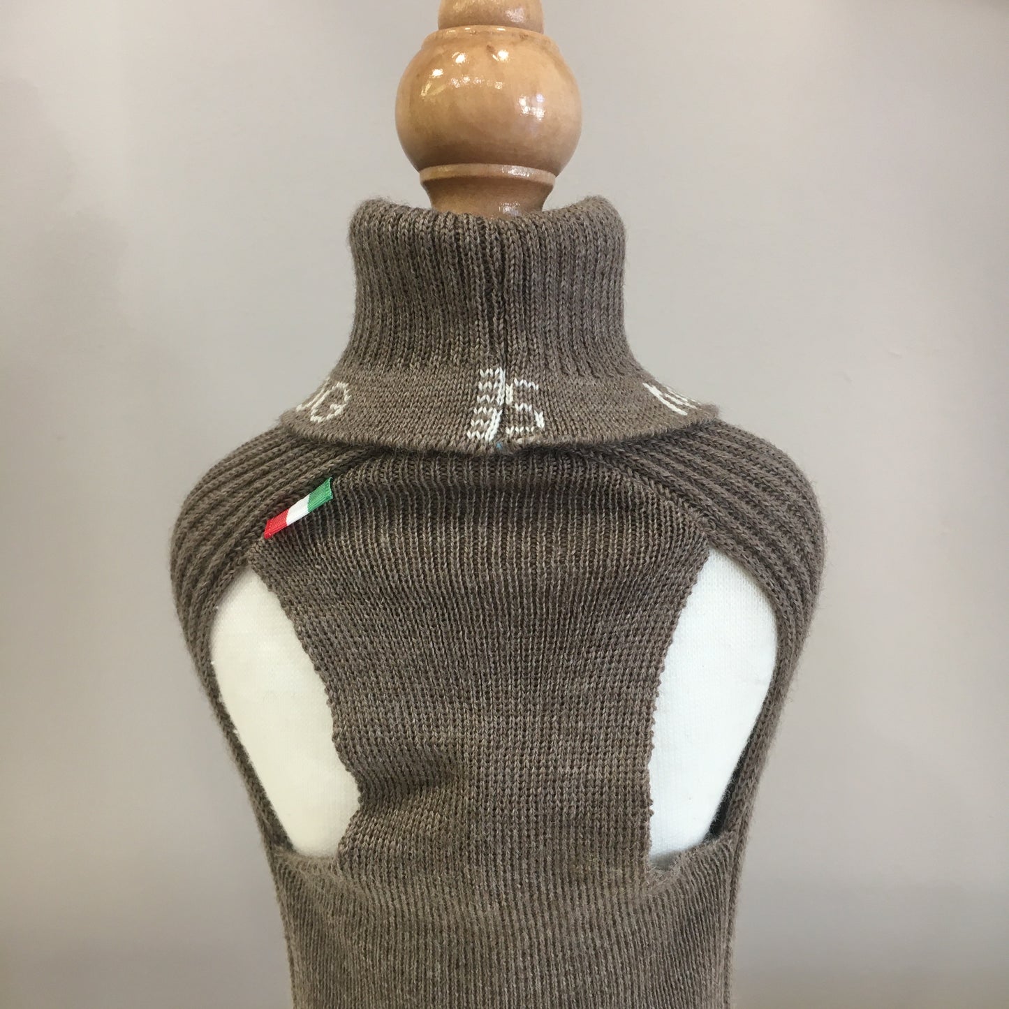 Dove Grey Wool Tubular Sweater