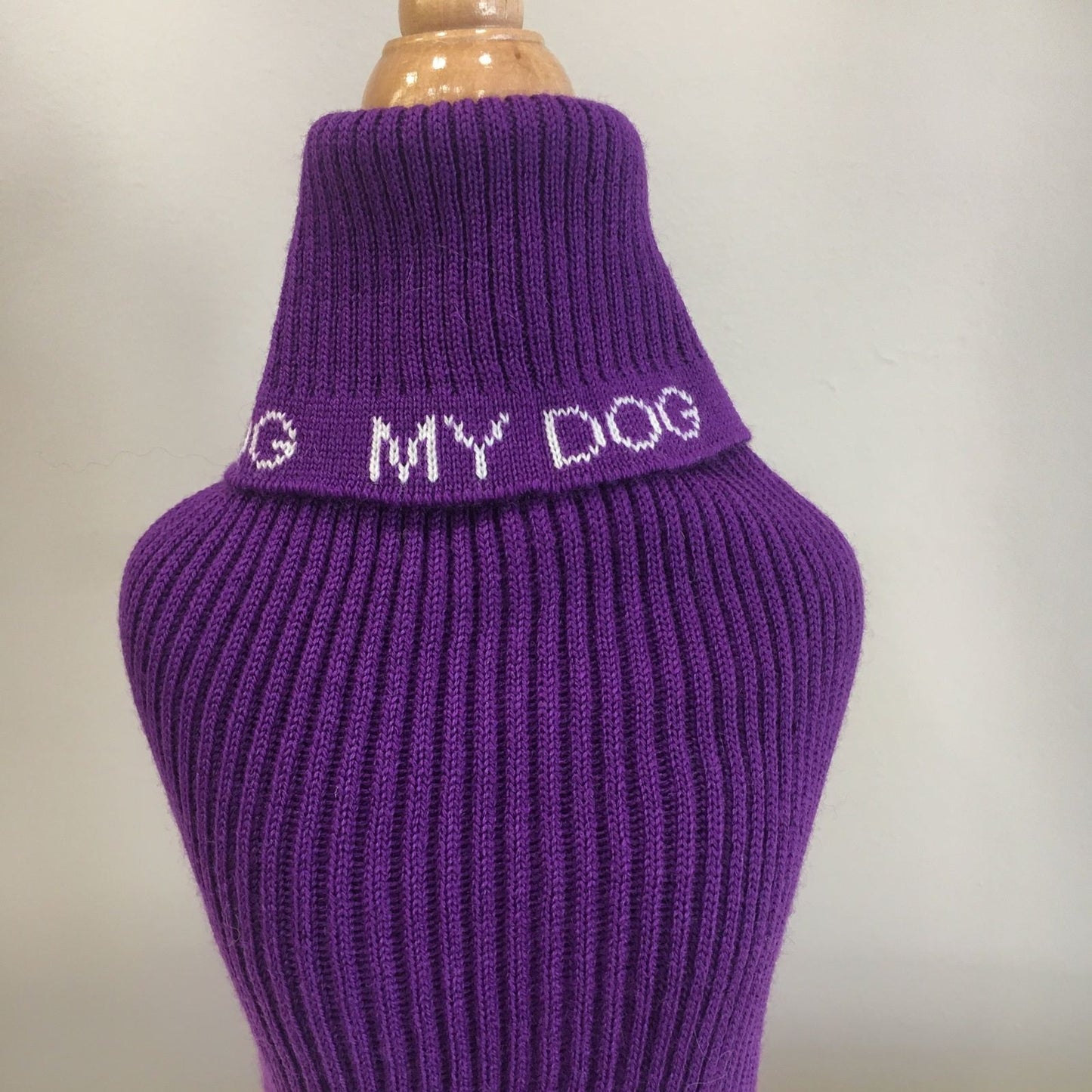 Purple Wool Tubular Sweater