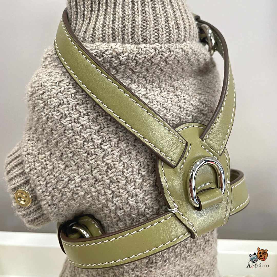 Carlotta Palermo Cloud Harness in Olive Leather