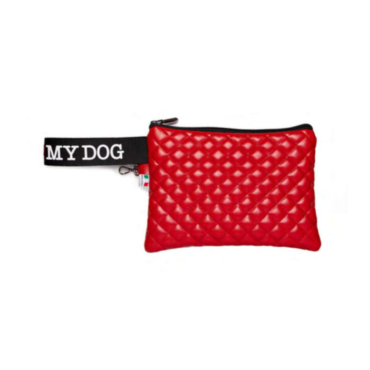 Pochette I Love My Dog in Red Eco Leather