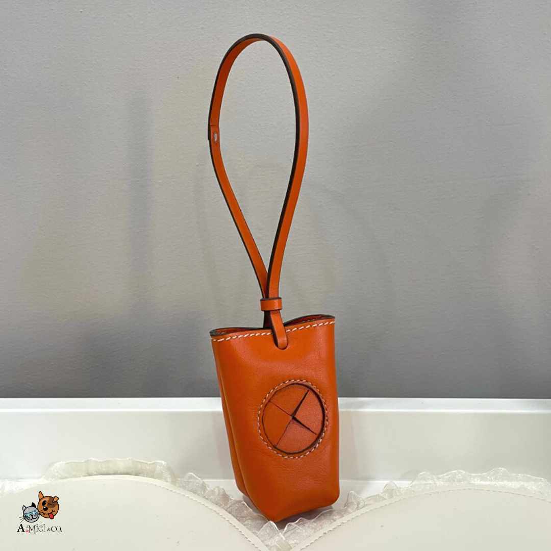 Carlotta Palermo Poppy Bag Cord in Orange Leather